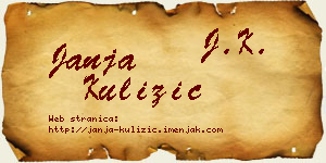 Janja Kulizić vizit kartica
